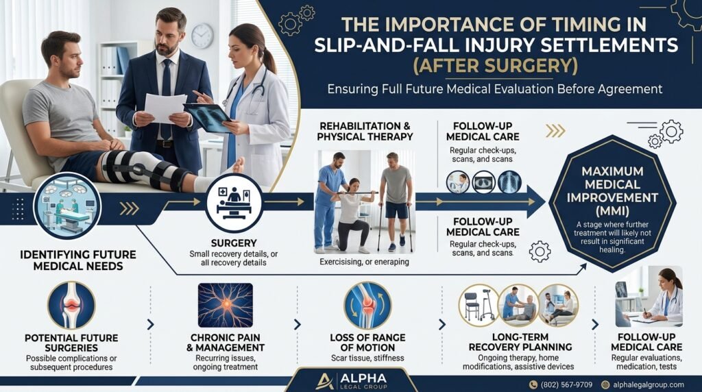 slip and fall settlements with surgery