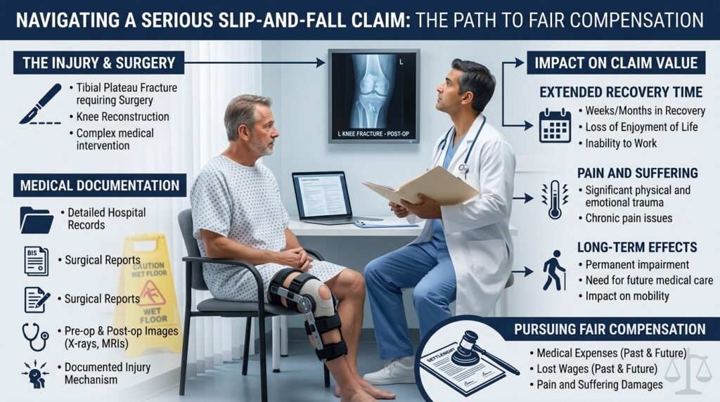 slip and fall settlements with surgery